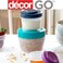 D&eacute;cor Go Click &amp; Snack Tub Medium 150ml 2 Pack Leak-Proof Food Storage Container Bpa Free Dishwasher, Freezer &amp; Microwave Safe, Assorted, 150ml X 2