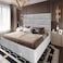 In House Alex Velvet Bed Frame - King - 200x200 cm - White