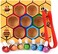 Wooden children's puzzle toy 3D puzzle bee nest box,Infant Early Childhood Teaching Beehive Game Children's Toys