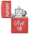 Zippo Lighter Model 233 Ci412257 Never Give Up Design