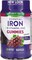 Natures Truth Iron Gummies, 60 Count, Vegan, Non-Gmo &amp; Gluten Free Supplement, With B Vitamins &amp; Zinc, Grape Flavor
