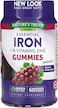 Natures Truth Iron Gummies, 60 Count, Vegan, Non-Gmo &amp; Gluten Free Supplement, With B Vitamins &amp; Zinc, Grape Flavor