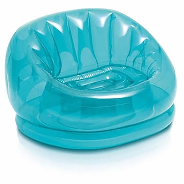 انتكس كرسي هوائى شفاف قابل للنفخ - ازرق