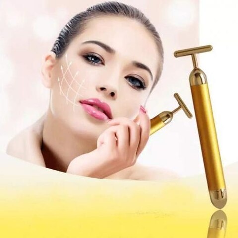 Generic Energy Beauty Face Massage Bar Roller Gold
