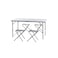 Campmate Folding Table With Chairs Silver Pack of 4