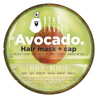 Bear Fruits Hair Mask With Cap Avocado Repair And Nourish 20ml