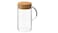 Jug with lid, clear glass/cork1.5 l
