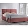 In House Lombardia Velvet Bed Frame - King - 200x200 cm - Dark Pink