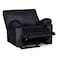 In House Velvet Rocking &amp; Rotating Recliner Chair - Dark Grey - H1