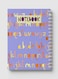 Lowha Spiral Notebook With 60 Sheets And Hard Paper Covers With Letters Design, For Jotting Notes And Reminders, For Work, University, School