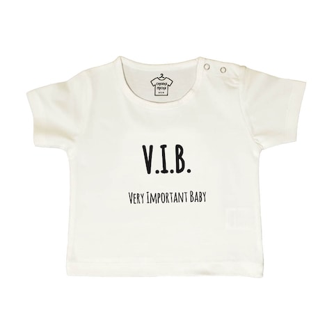 Cheeky Micky -T-shirt with Message : V.I.B. Very Important Baby Age: 6-12 months (White)