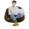 In House Kempes Fur Bean Bag Chair - Small - Dark Brown