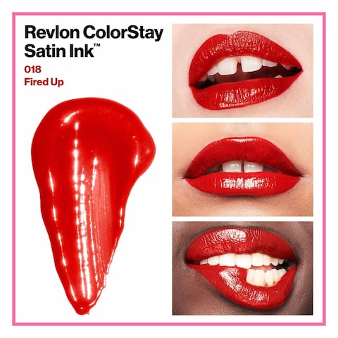 Revlon Colorstay Satin Ink Liquid Lipstick 5ml 018 Lip Fire