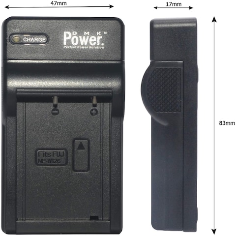 DMK Power NP-W126S/NP-W126 Single Slot USB Charger for Fujifilm NP W126S/NP W126 FinePix X-Pro1 X-Pro2 HS35EXR XR X-A1 X-A2 X-E1 X-E2 X-M1 X-T1 X-T2 X-T10 X-T20 X-H1