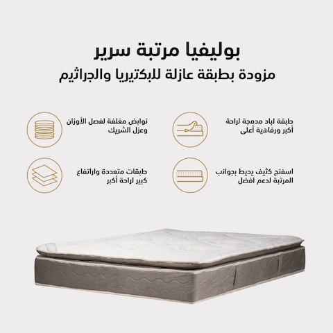 Penhaligon&#39;s Polivia Bed Mattress 12 Layers - Hight 27 cm - Size 140x200 cm