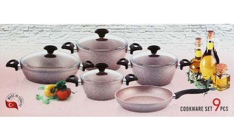 FALEZ GRANITE COOKWARE SET 9PCS