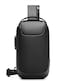 Aopinyou Multifunctional Water-Proof Chest Bag With USB Charging Port And Anti-Theft Lock - Black