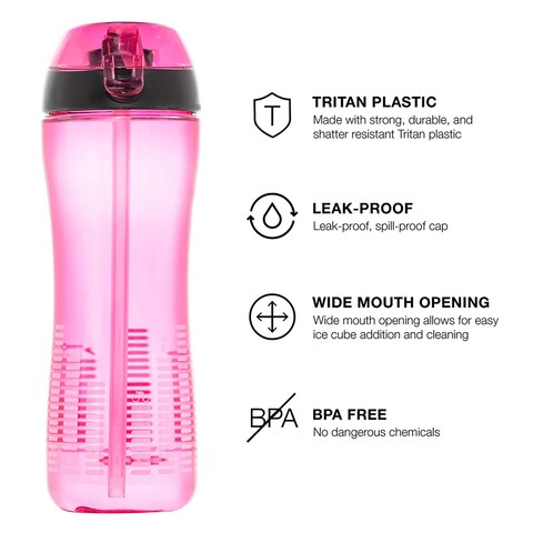 L&amp;L BISFREE SPOUT BOTTLE 650ML PINK