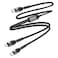 TotuLife 2-in-1 Lightning And Data Sync Charging Nylon PD Cable Black 1.2m
