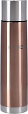 Royalford 1.0L Stainless Steel Double Wall Vacuum Bottle, Brown