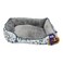 Aahh&hellip; Squarey L46 X w36 X h42Cms Flannel Blue Grey Paw &amp; Bones