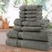 Comfy 8 Piece Highly Absorbent Combed Cotton 550 GSM Hotel Quality Towel Set - Charcoal Grey