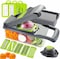 Generic 14-In-1 Multifunctional Vegetable Chopper With 8 Stainless Steel Blades, Onion Chopper, Fruit Slicer Cutter Salad Potato Carrot Garlic, Manual