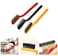 Lukzer 3 PCs Mini Wire Brush Set Brass Nylon Stainless Steel Bristles Household Cleaning Brush for Stove Burner Tiles Tap (Multicolor)