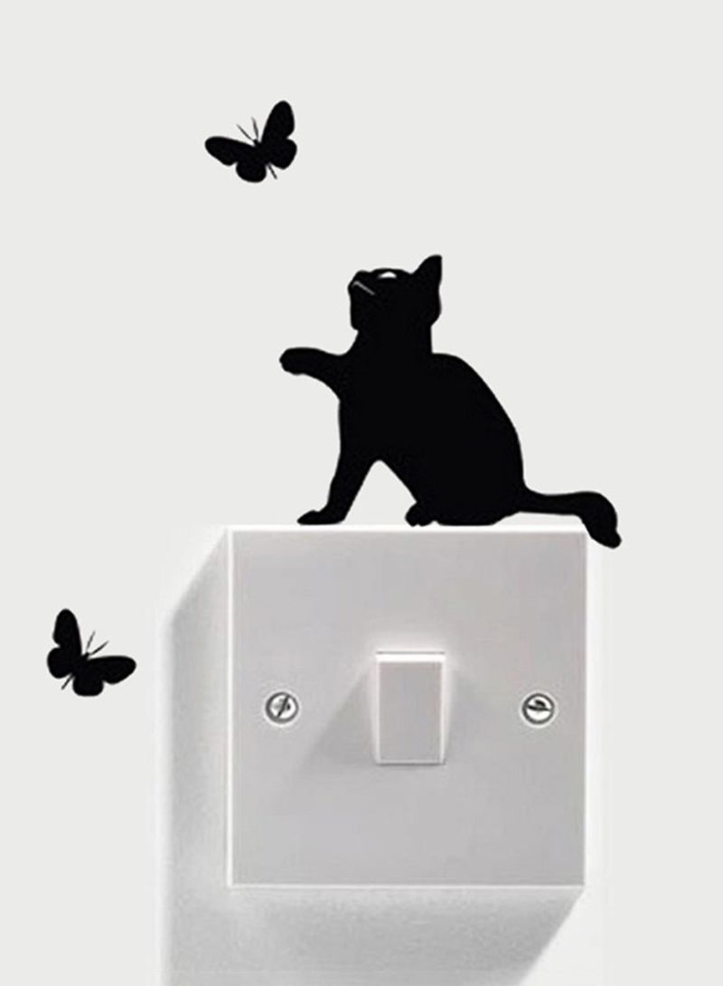 Buy Spoil Your Wall Cat Wall Sticker Black 10x10cm Online | Carrefour UAE