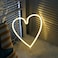 Neon Warm White Heart-Shaped LED Light 38x29.5cm