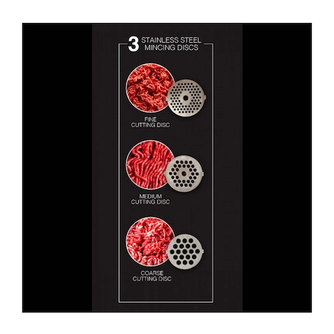 Mienta Meat Mincer - 1800 Watt - Black - MM51138A