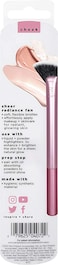 Real Techniques Sheer Radiance Fan Makeup Brush, For Highlighter + Facial Oil Absorbing Powders, Create Face Glow, Cruelty Free Bristles, Aluminum Ferrules, Pink, 1 Count