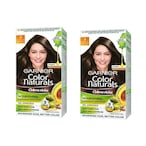 Buy Garnier Color Naturals Creme Nourishing Permanent Hair Colour 3 Darkest Brown Pack of 2 in UAE