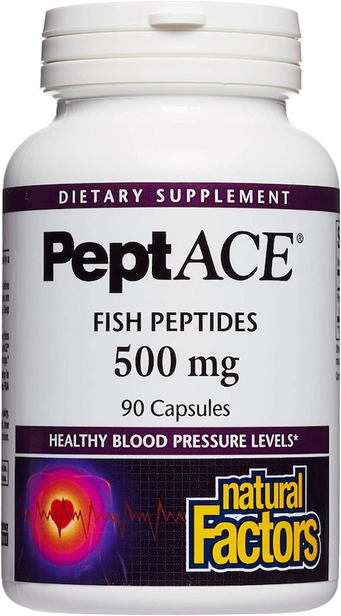 Natural Factors, Peptace Fish Peptides With Bonito Peptide- 500Mg, 90 65458