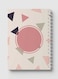 Lowha Spiral Notebook With 60 Sheets And Hard Paper Covers With Graphic Triangles Design, For Jotting Notes And Reminders, For Work, University, School