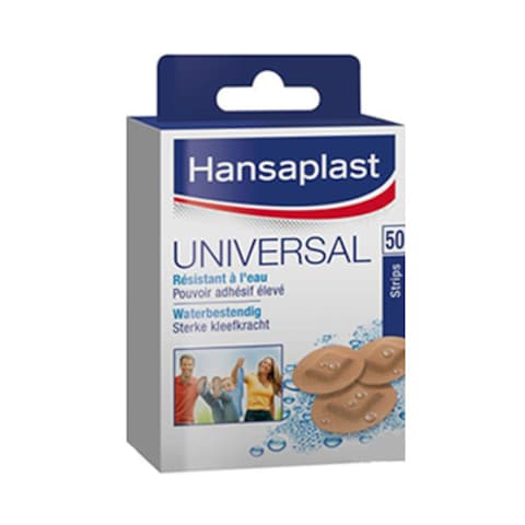 Hansaplast Water Resistant And Strong Adhesion Universal Spots Plaster 50 Pieces