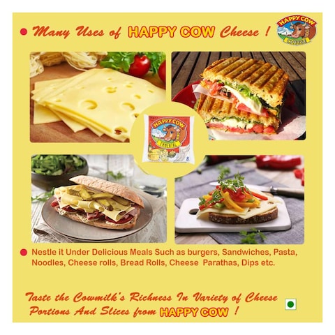 Happy Cow Emmental 8 Cheese Slices 150G