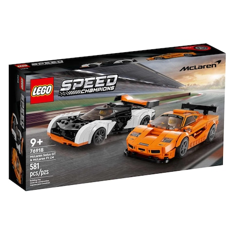 LEGO 76918 Speed Champions McLaren Solus GT And McLaren F1 LM Building Toy 9+ Years 581 Pieces