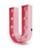 LED Marquee Letter Light Sign Wooden Pink (U) 25cm