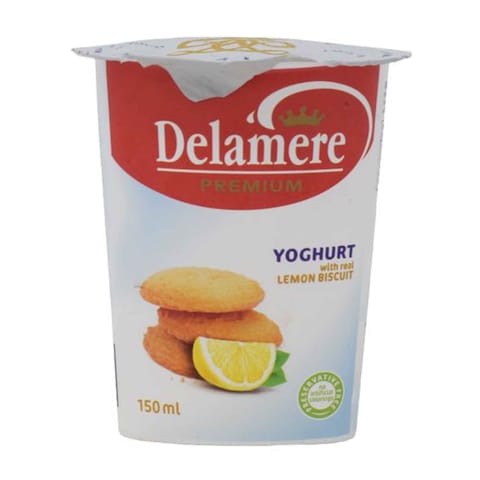 Delamere Premium Real Lemon Biscuit Yoghurt 150ml