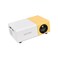 Generic-Yellow&amp;White YG300 LED Projector Home Office Mini Portable 1080P Full HD with Remote Control Projector UK Plug
