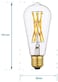 MODI Edison led bulb led light FCC CE RoHS Non-dimmable Filament Squirrel Cage LED Bulb， 6W 4Pack 3000K white wram