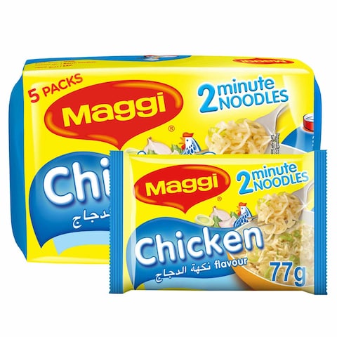 Nestle Maggi 2 Minutes Chicken Flavour Noodles 77g Pack of 5