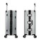 Cabinpro Lightweight Aluminum Frame Fashion Luggage Trolley Polycarbonate Hard Case Carry On Suitcase with 4 Quite 360&deg; Double Spinner Wheels CP001 Silver White