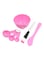 Generic 6-Piece Face Mask Bowl Brush Stick And Gauge Set Pink/White/Black