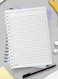 Lowha Spiral Notebook With 60 Sheets And Hard Paper Covers With Aesthetic Waves Colored Design, For Jotting Notes And Reminders, For Work, University, School