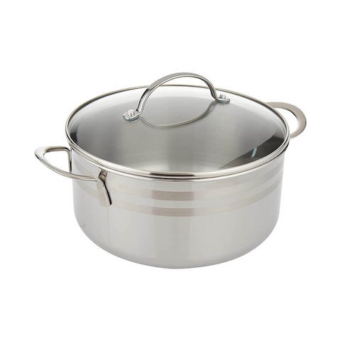 Prestige Infinity Stainless Steel Stockpot With Lid Silver 24cm