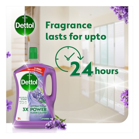 Dettol 3x Power Antibacterial Floor Cleaner Lavender 3L