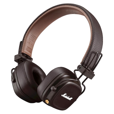 Marshall Major IV Headphones With Mic Bluetooth Wireless Over-Ear 80H Battery Backup Brown