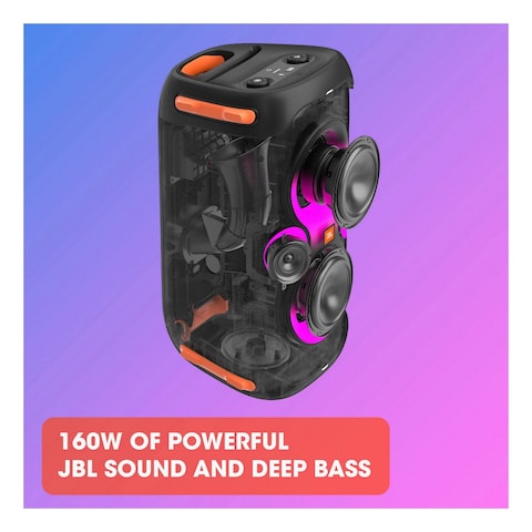 JBL Partybox 110 Portable Party Speaker Powerful Sound And Built-In Lights Black